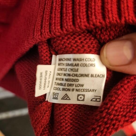 US Polo Assn Sweater Men's Large Red 1/4 Zip Classy Pullover Long Sleeve NWT $60 - Picture 7 of 13